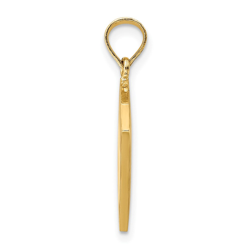 14k Yellow Gold 17.1 mm W/ Red Enamel 3-D Cook Book Charm (1.6 grams)