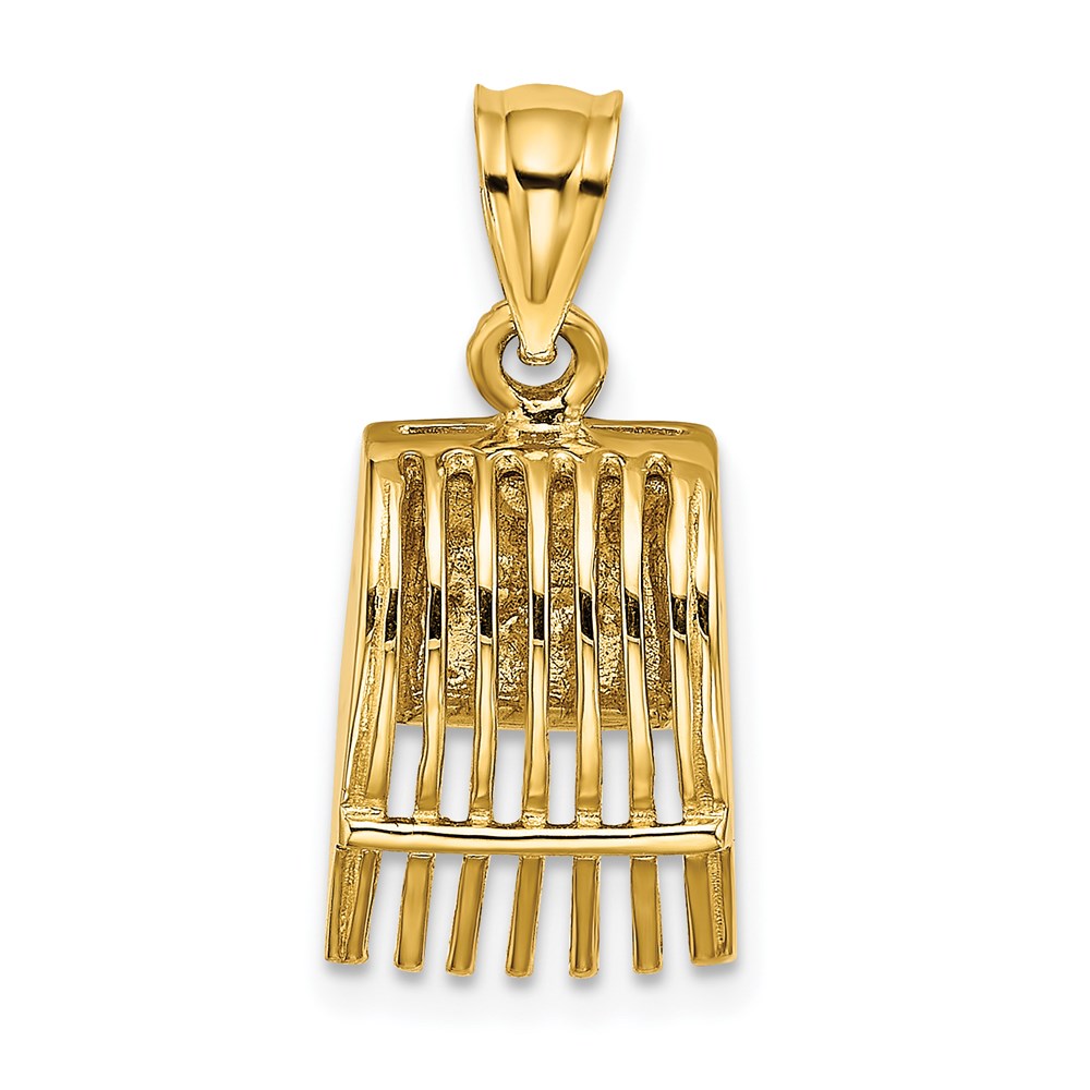 14k Yellow Gold 10.25 mm 3D Cranberry Scoop Charm (2.21 grams)