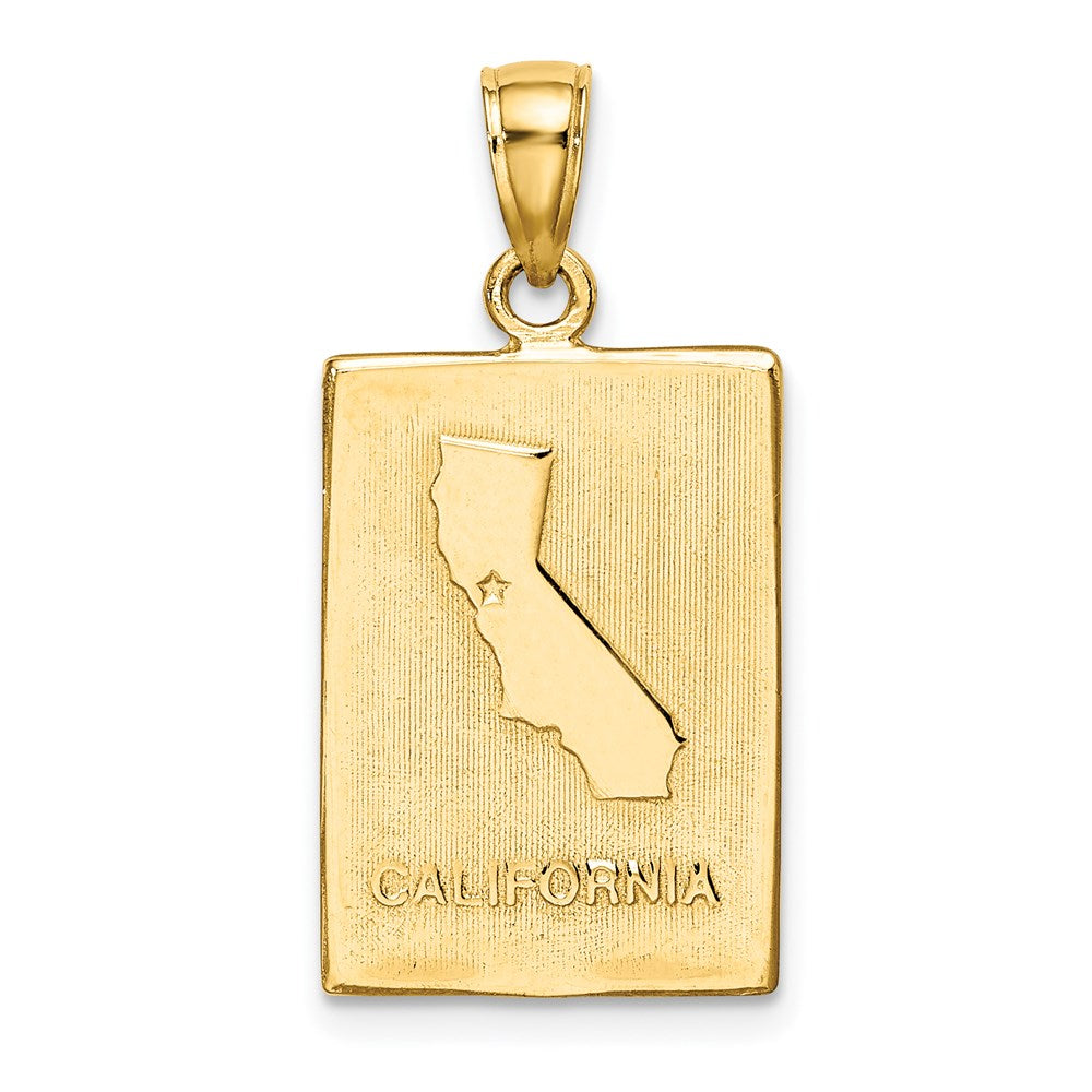 14k Yellow Gold 13.85 mm SAN FRANCISCO Reversible Charm (4.67 grams)