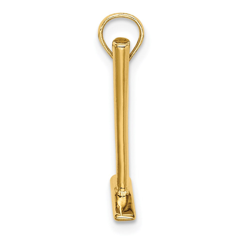 14k Yellow Gold 9.5 mm r Charm (1.32 grams)