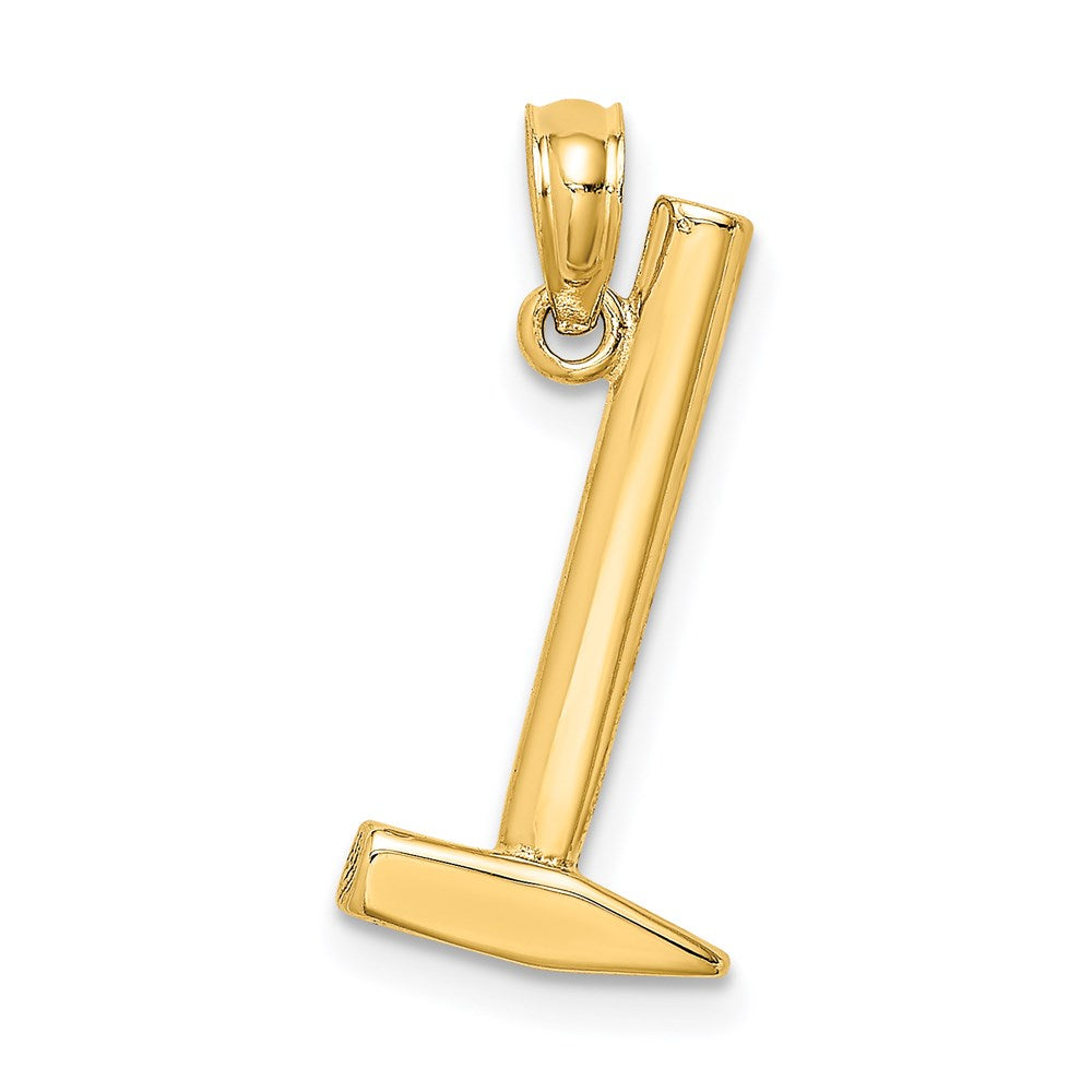14k Yellow Gold 9.5 mm r Charm (1.32 grams)