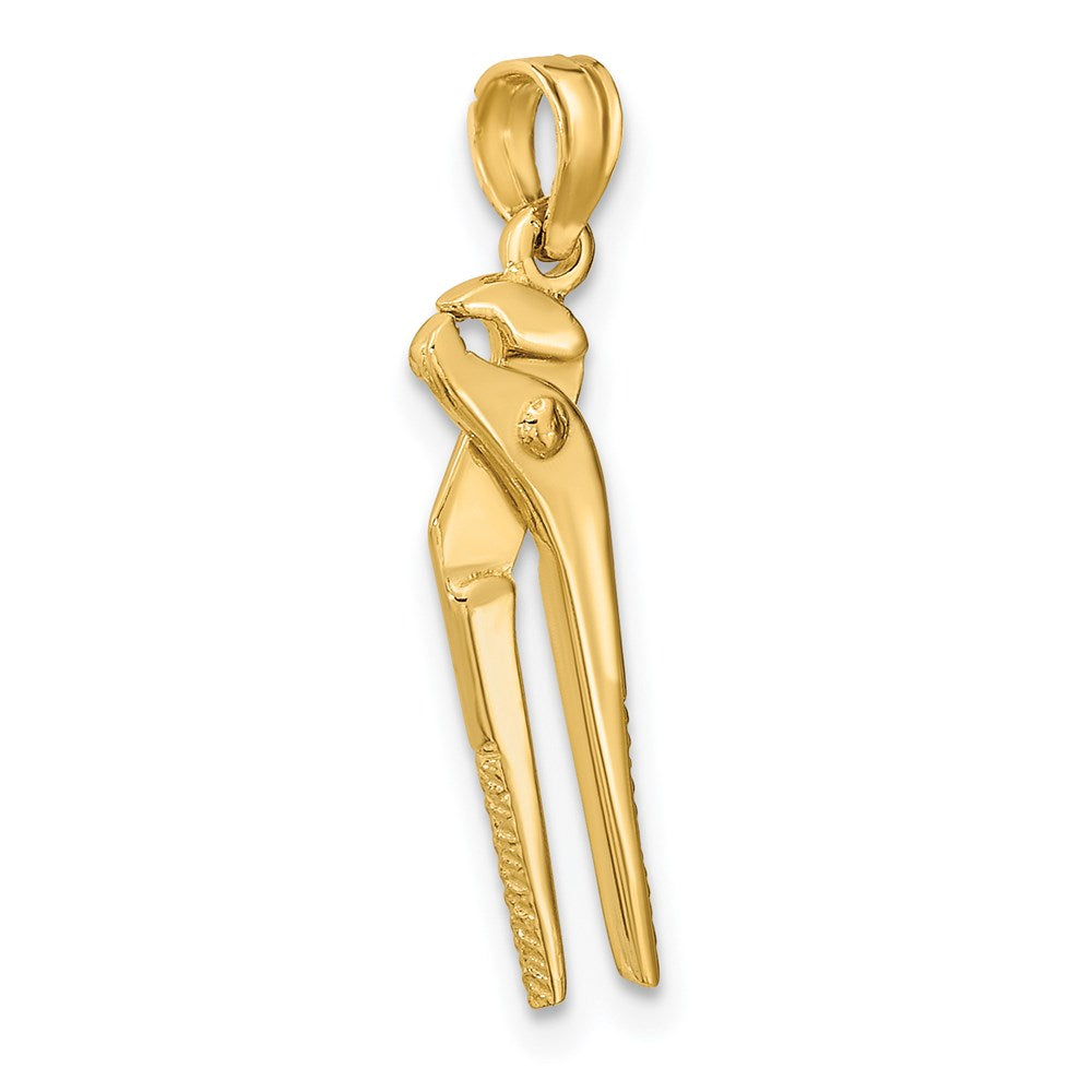 14k Yellow Gold 5.5 mm 3-D Moveable Pliers Charm (1.1 grams)