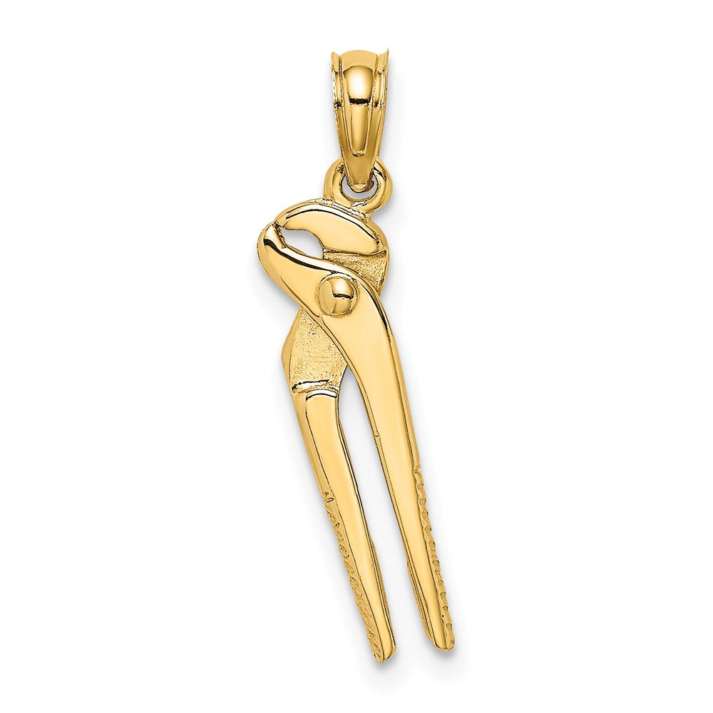 14k Yellow Gold 5.5 mm 3-D Moveable Pliers Charm (1.1 grams)