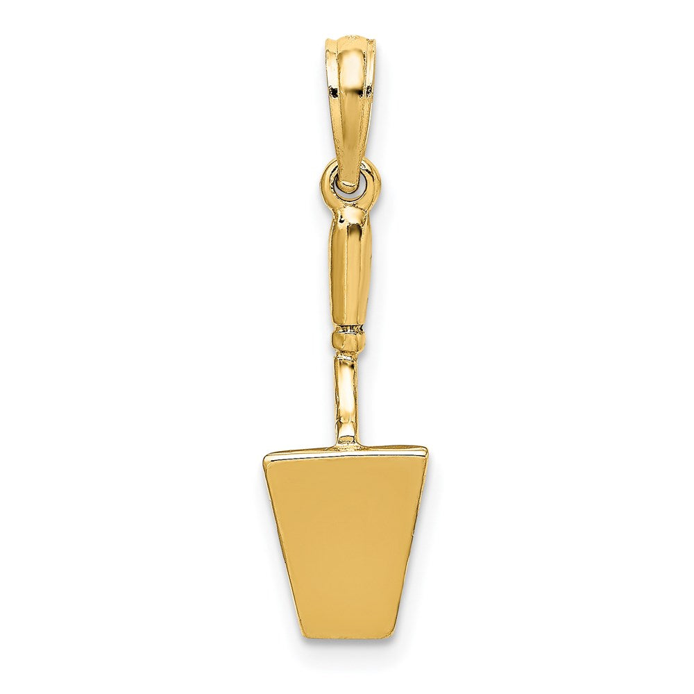 14k Yellow Gold 7.5 mm 3-D Concrete Tool Spatula Charm (0.92 grams)