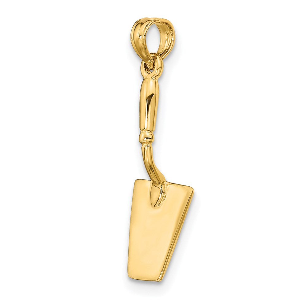 14k Yellow Gold 7.5 mm 3-D Concrete Tool Spatula Charm (0.92 grams)