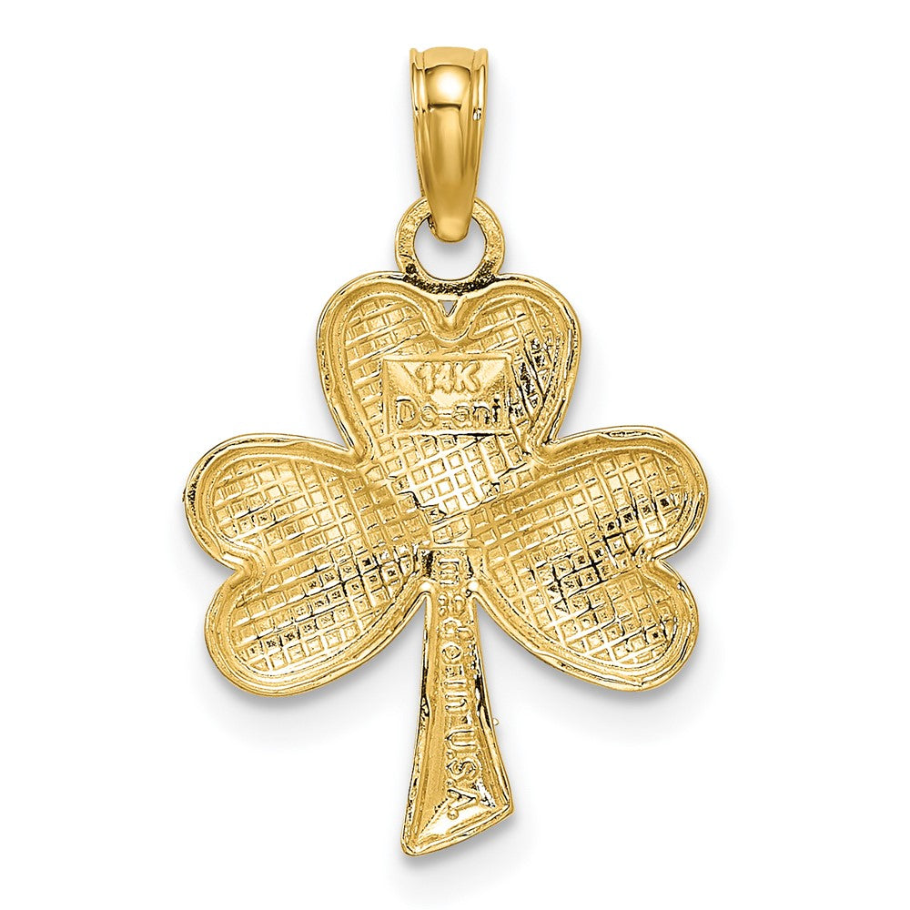 14k Yellow Gold 18.55 mm 3-Leaf Clover Charm (0.95 grams)