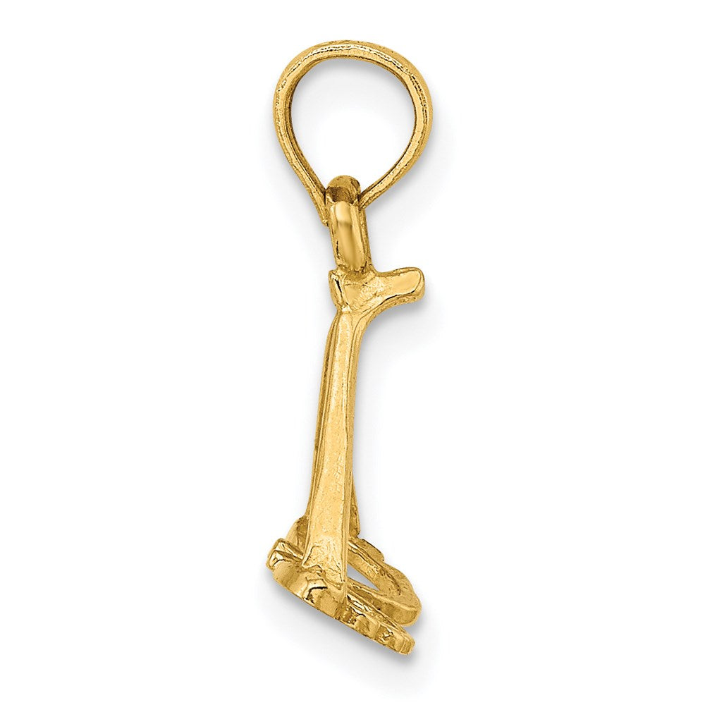 14k Yellow Gold 15.9 mm 3-D Polished Butterfly Sunglasses Charm (0.68 grams)