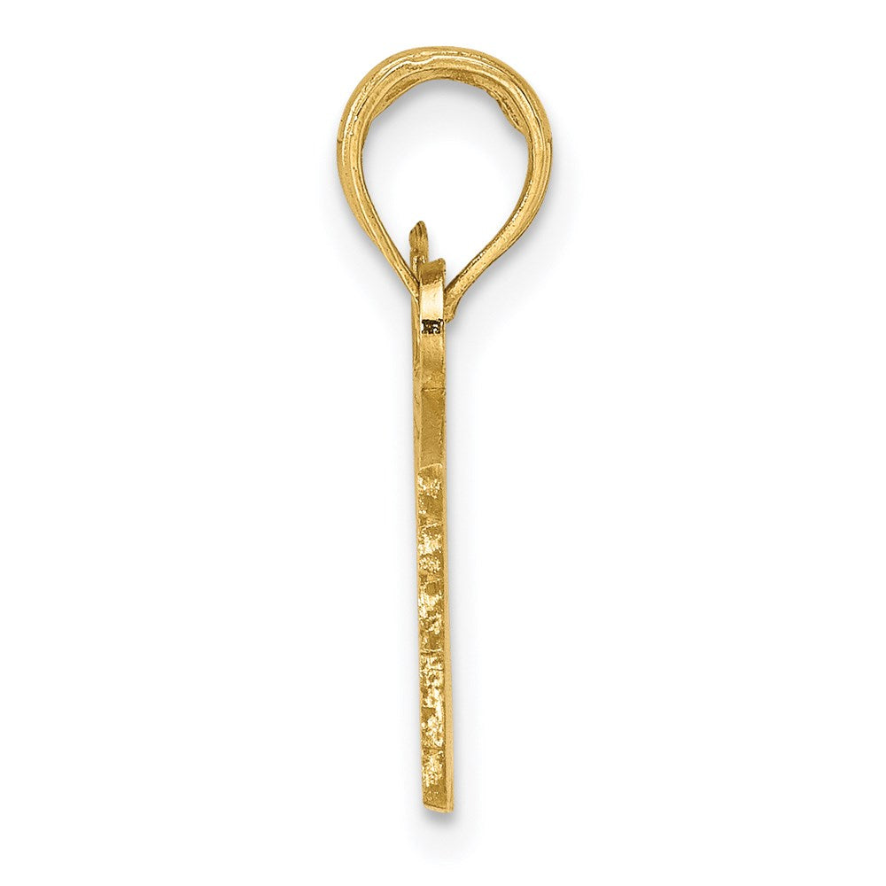 14k Yellow Gold 19.4 mm American Flag Charm (1.32 grams)