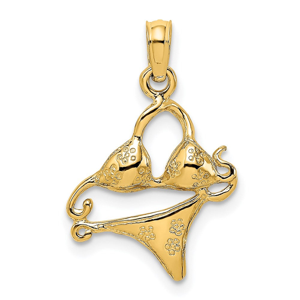 14k Yellow Gold 14.75 mm Bikini Bathing Suit Charm (1.23 grams)