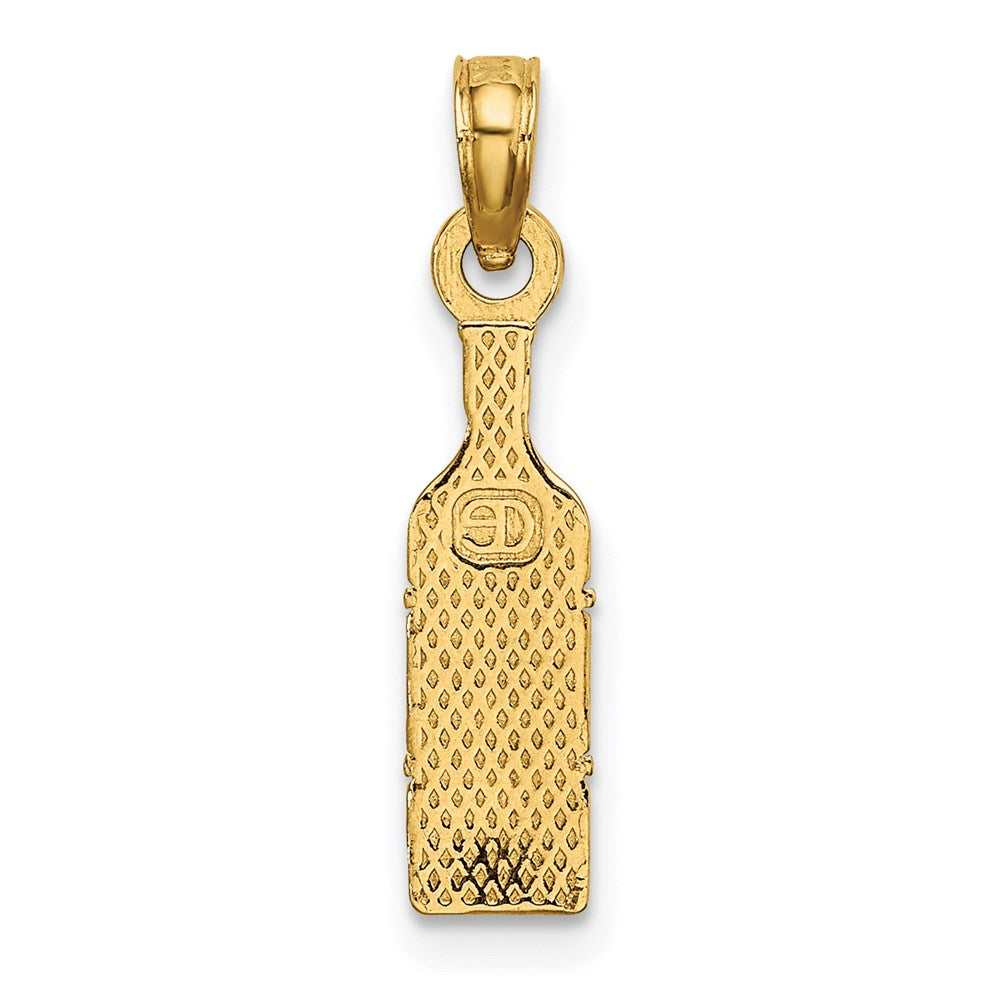 14k Yellow Gold 4.7 mm Wine Bottle Charm (1.19 grams)