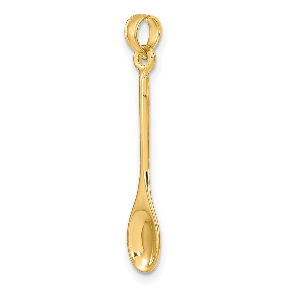14k Yellow Gold 5.1 mm Polished 3-D Spoon Charm (0.62 grams)