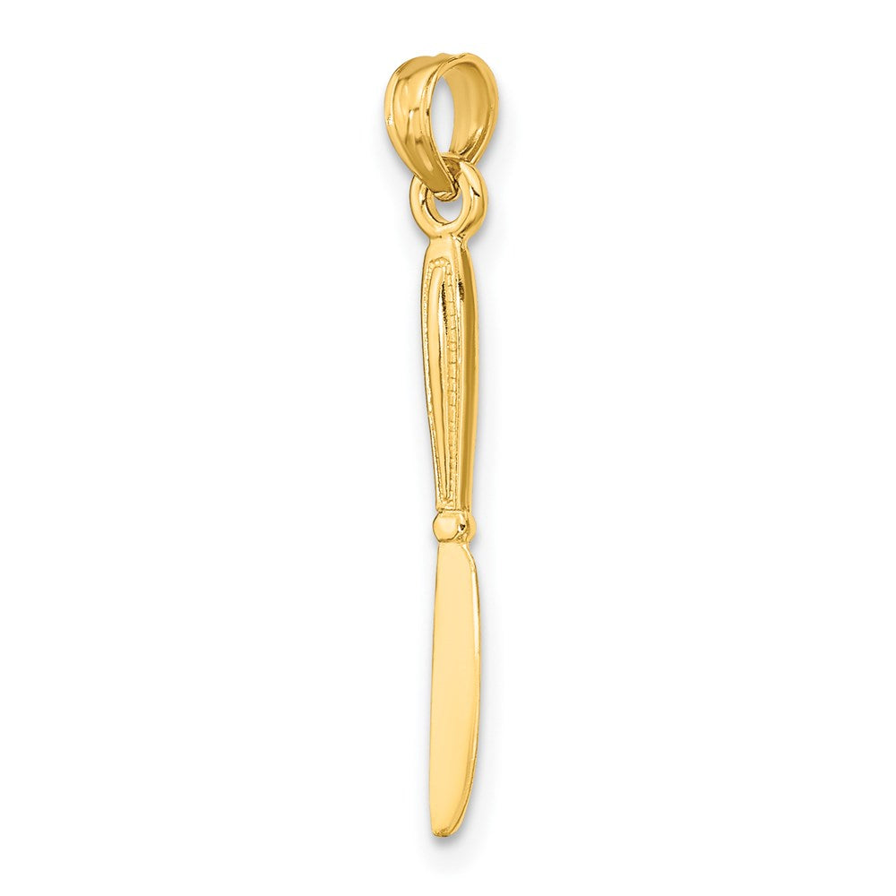 14k Yellow Gold 2.25 mm 3-D Polished Table Knife Charm (0.45 grams)