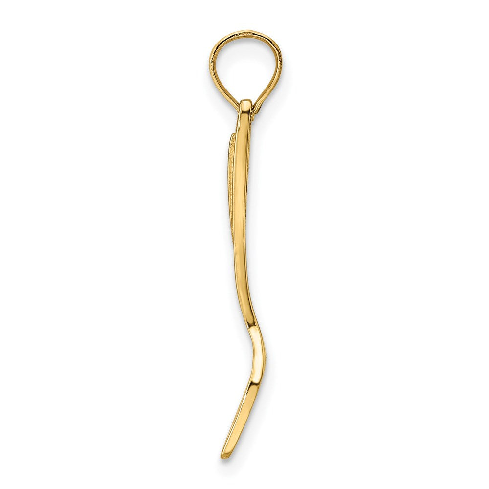 14k Yellow Gold 5.15 mm 3-D Polished Spatula Charm (0.57 grams)