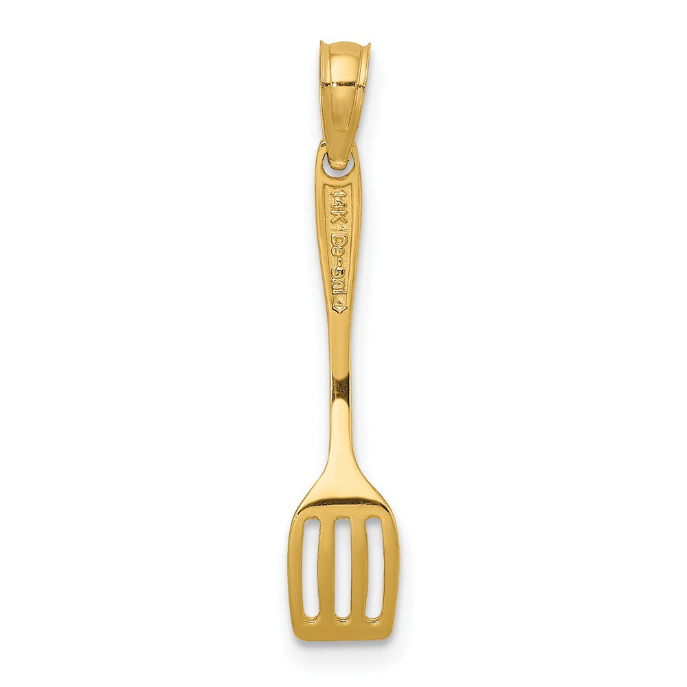 14k Yellow Gold 5.15 mm 3-D Polished Spatula Charm (0.57 grams)