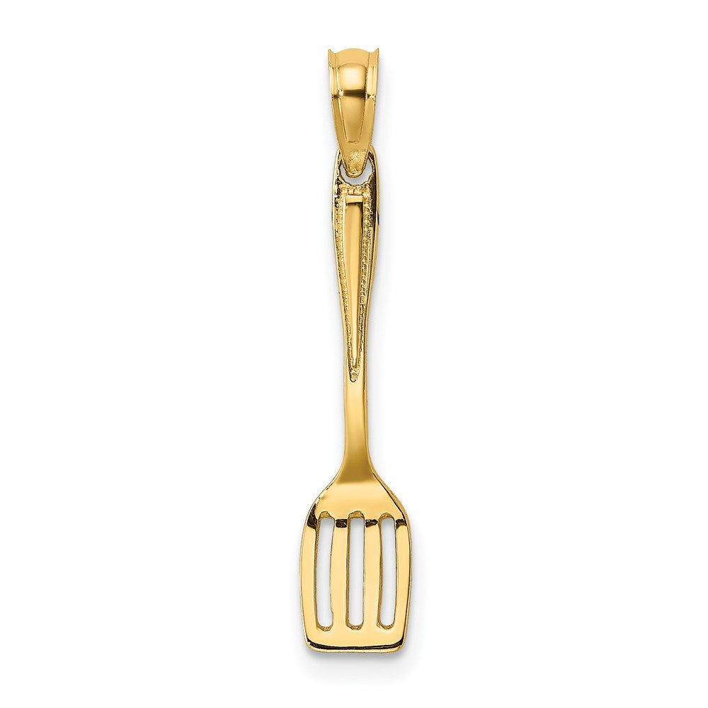 14k Yellow Gold 5.15 mm 3-D Polished Spatula Charm (0.57 grams)