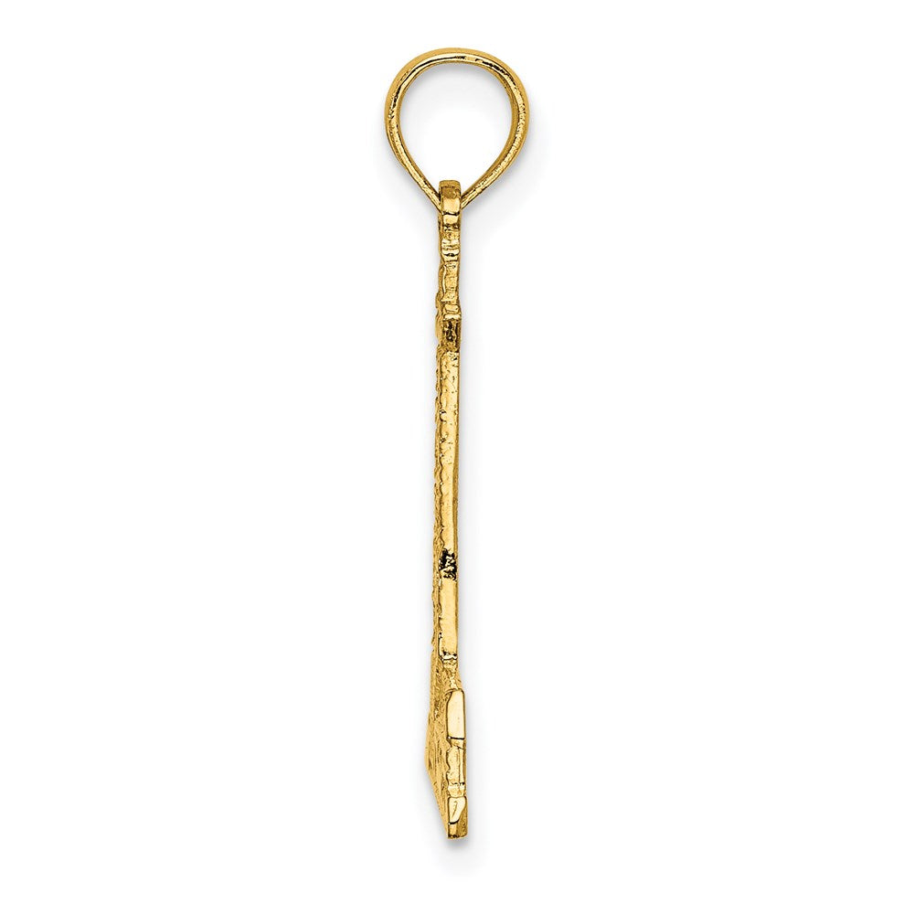 14k Yellow Gold 10.8 mm Lighthouse w/ Building Charm (0.63 grams)