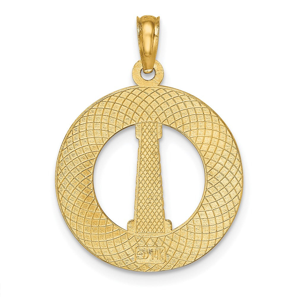 14k Yellow Gold 18.8 mm OCEAN CITY w/ Lighthouse Charm (1.68 grams)