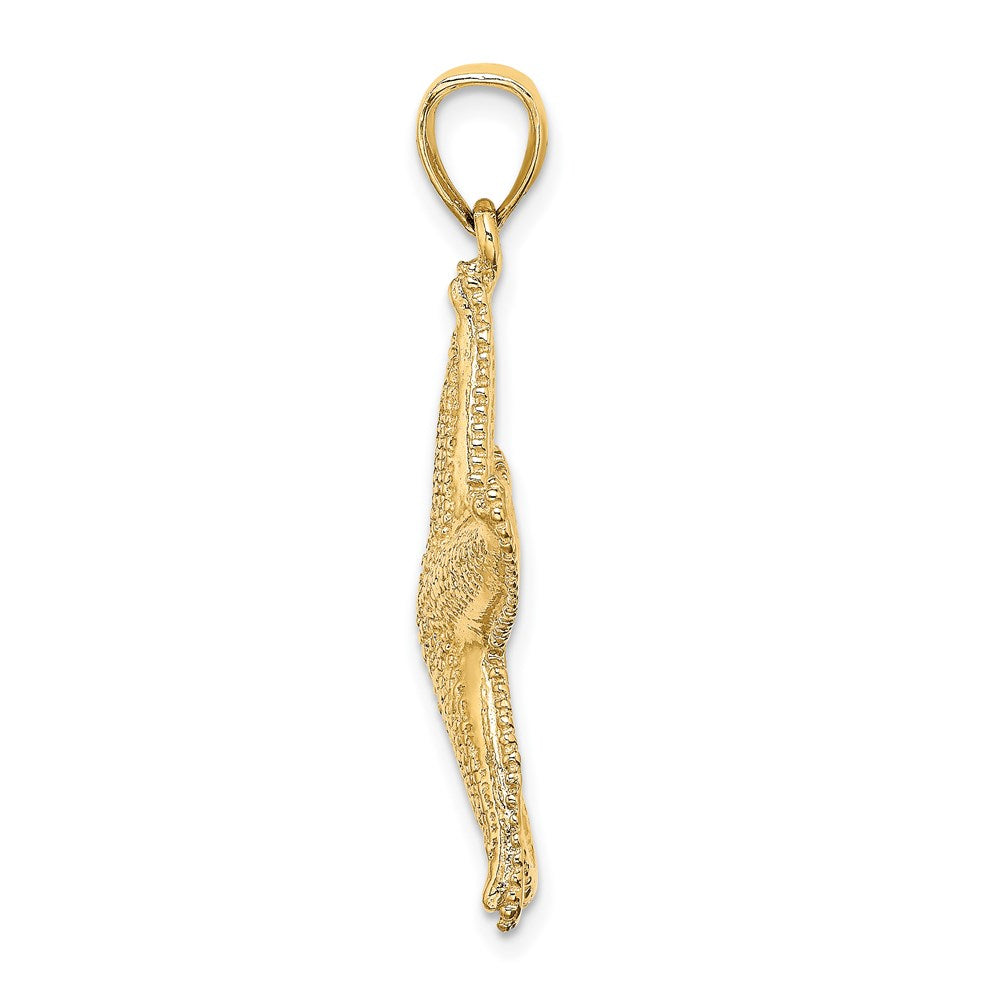 14k Yellow Gold 26.1 mm Texutred Starfish Charm (4.52 grams)
