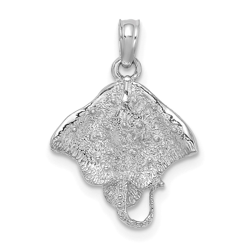 14k White Gold 15.25 mm  Stingray Charm (1.28 grams)