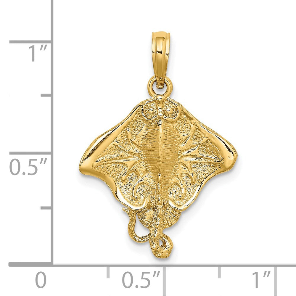 14k Yellow Gold 19 mm Stingray Charm (1.93 grams)