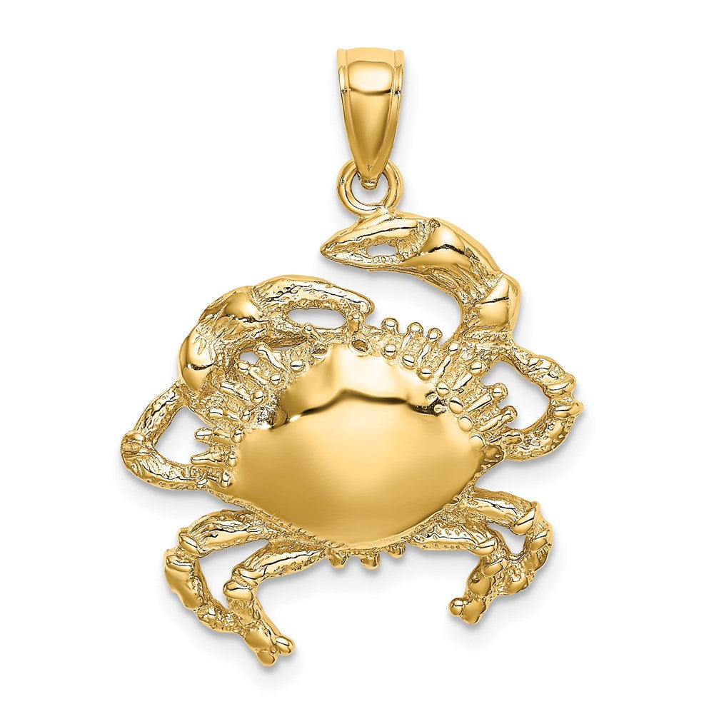 14k Yellow Gold 23 mm Crab Charm (4.39 grams)