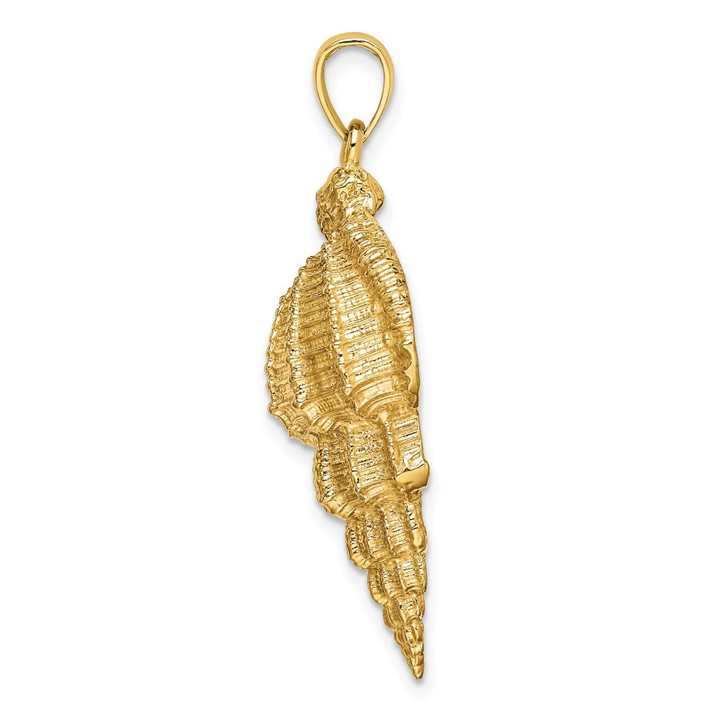 14k Yellow Gold 16.25 mm Wentletrap Shell Charm (4.67 grams)