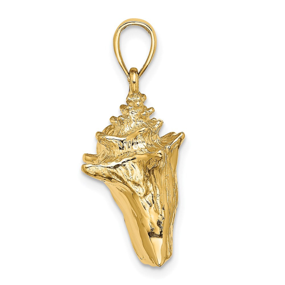 14k Yellow Gold 15.95 mm 3-D Conch Shell Charm (5.13 grams)