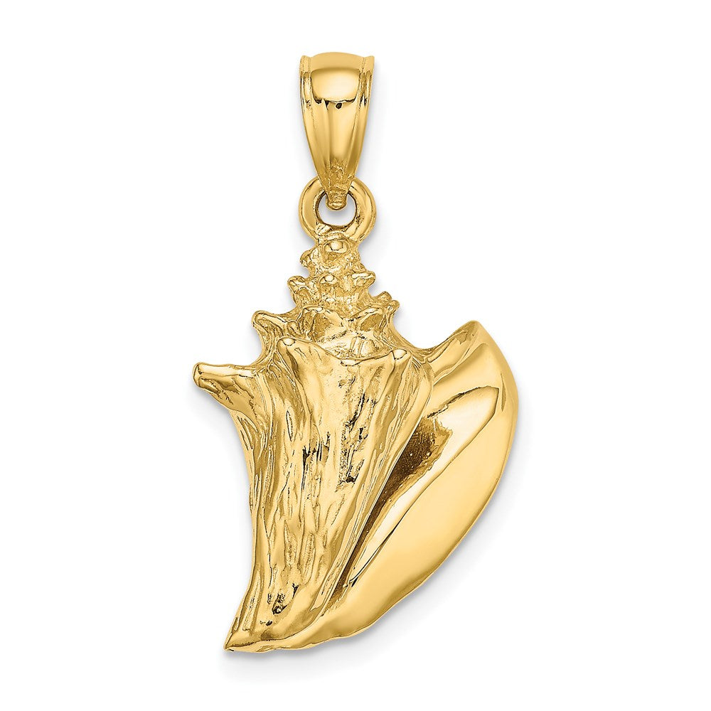 14k Yellow Gold 15.95 mm 3-D Conch Shell Charm (5.13 grams)