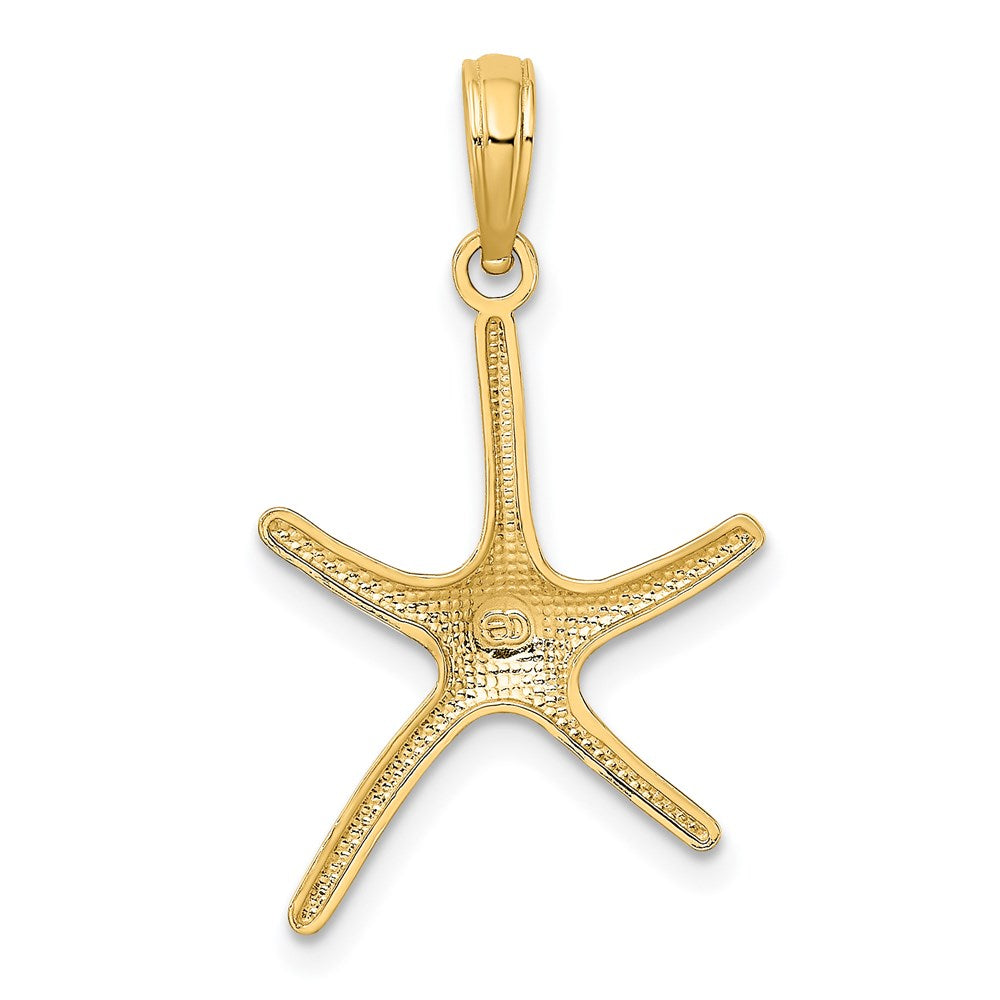 14k Yellow Gold 15.5 mm Dancing Starfish Charm (0.82 grams)