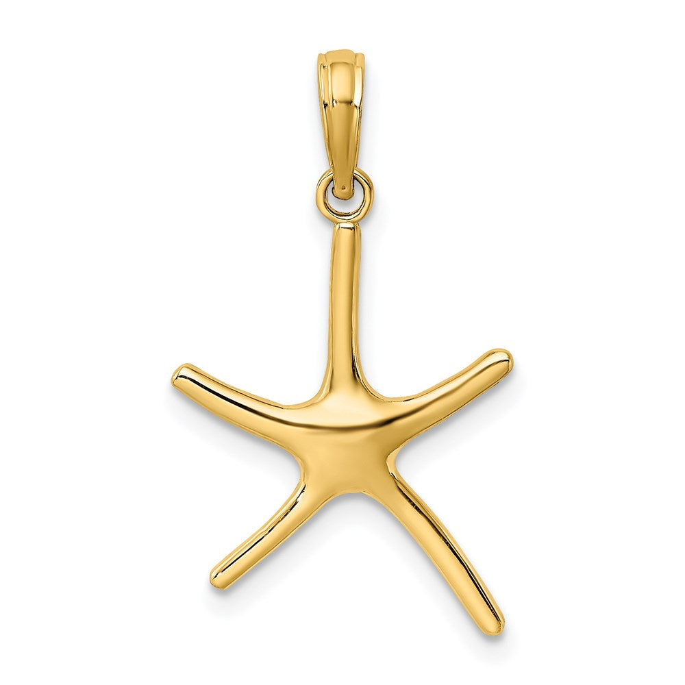 14k Yellow Gold 15.5 mm Dancing Starfish Charm (0.82 grams)
