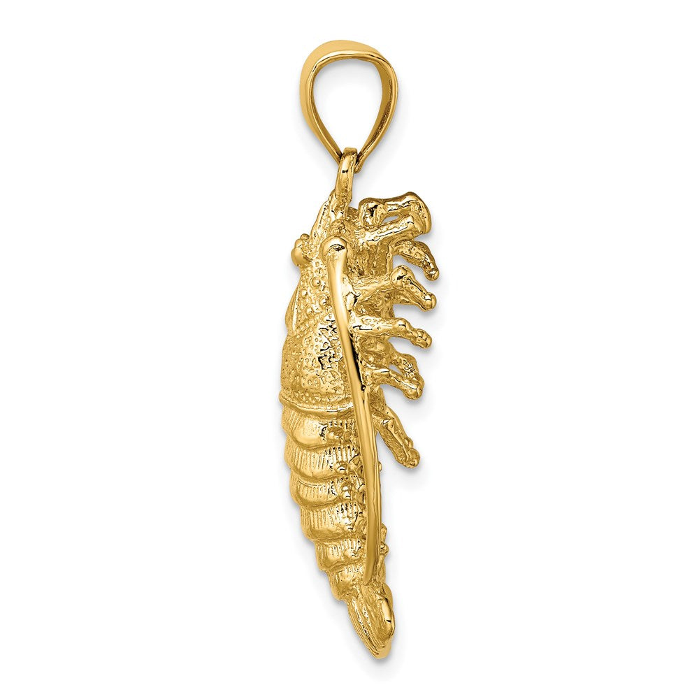 14k Yellow Gold 16.3 mm Florida Lobster Charm (5.58 grams)