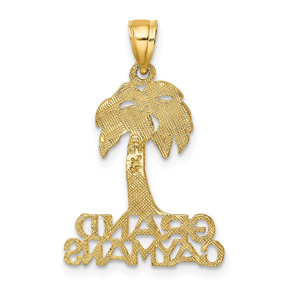 14k Yellow Gold 17 mm GRAND CAYMANS Palm Tree Charm (0.95 grams)