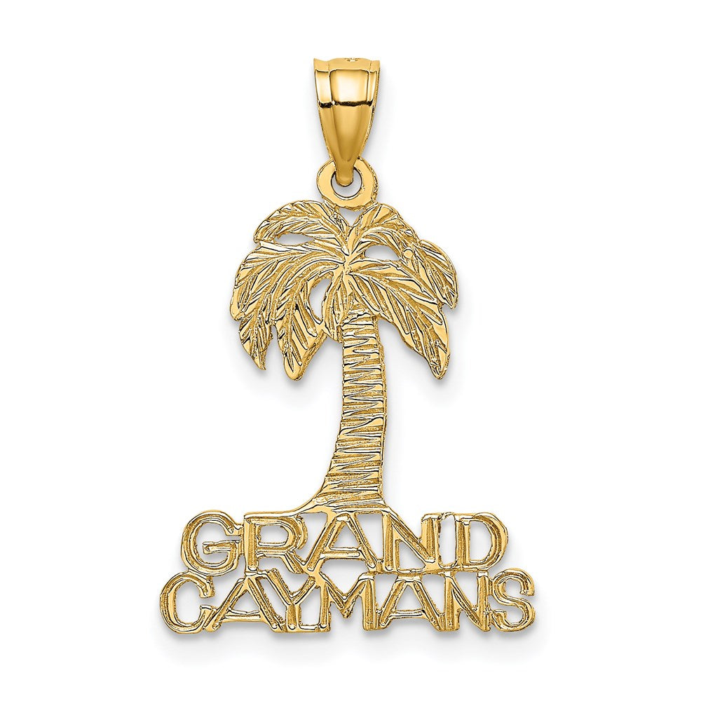14k Yellow Gold 17 mm GRAND CAYMANS Palm Tree Charm (0.95 grams)