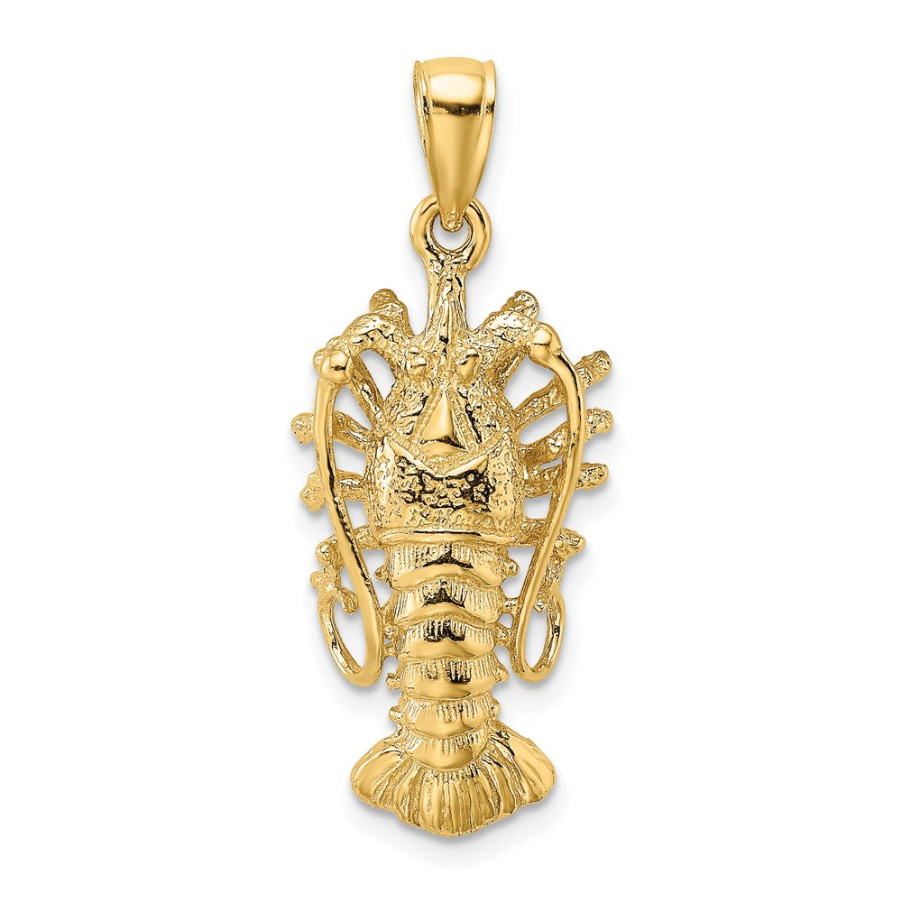14k Yellow Gold 13.05 mm Polished Florida Lobster Charm (3.28 grams)