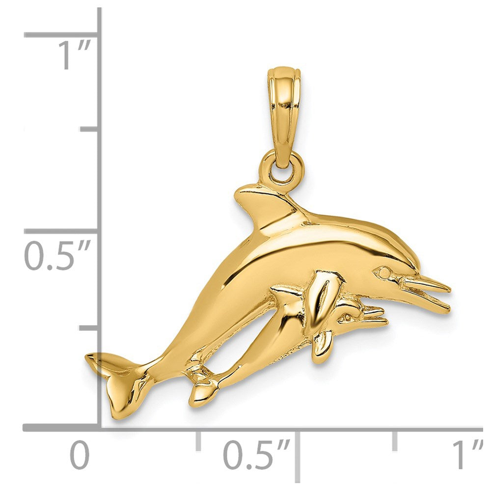 14k Yellow Gold 24.8 mm ng Charm (2.49 grams)