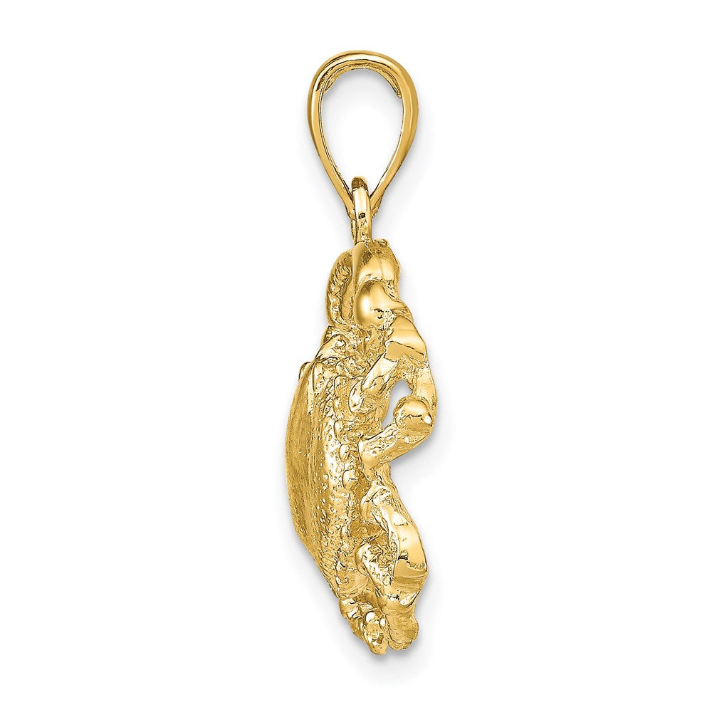 14k Yellow Gold 20 mm Crab Pendant (3.19 grams)
