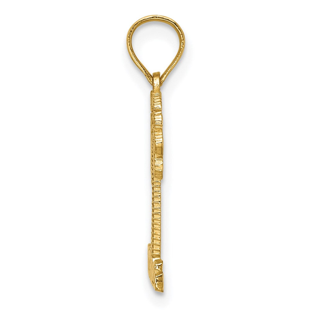 14k Yellow Gold 15 mm ST. THOMAS Under Palm Tree Charm (0.82 grams)