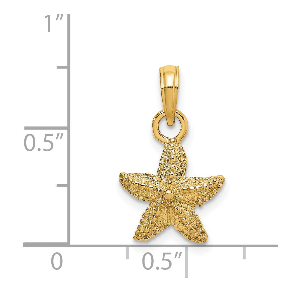 14k Yellow Gold 11.9 mm Starfish Charm (1.63 grams)
