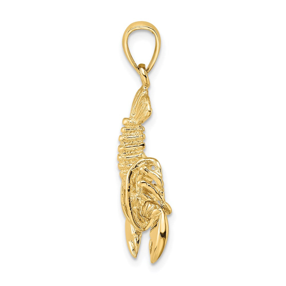 14k Yellow Gold 12.8 mm Moveable Lobster Charm (3.26 grams)