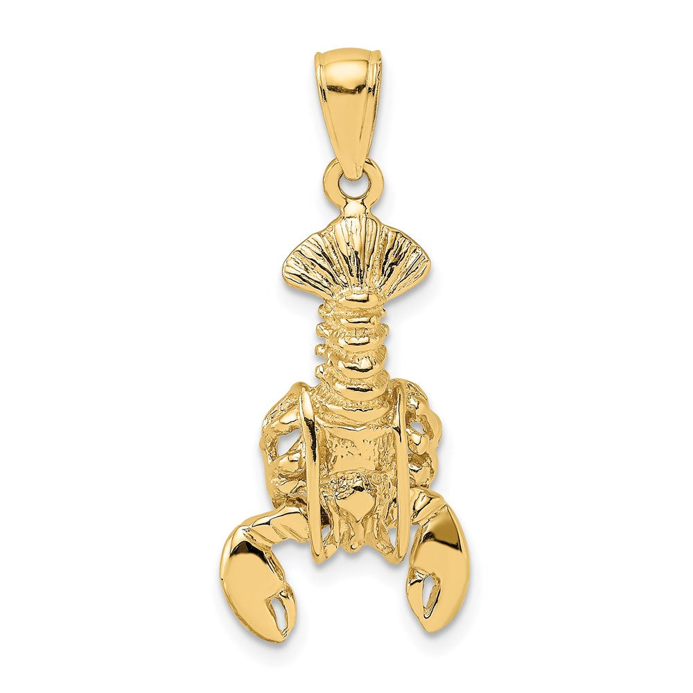 14k Yellow Gold 12.8 mm Moveable Lobster Charm (3.26 grams)