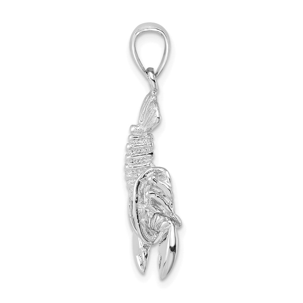 14k White Gold 12.8 mm  Moveable Lobster Charm (2.94 grams)