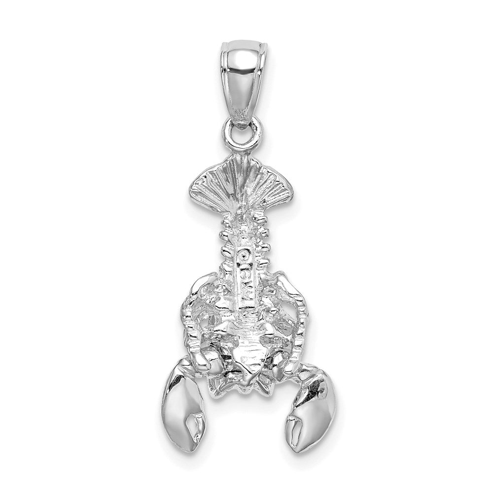 14k White Gold 12.8 mm  Moveable Lobster Charm (2.94 grams)