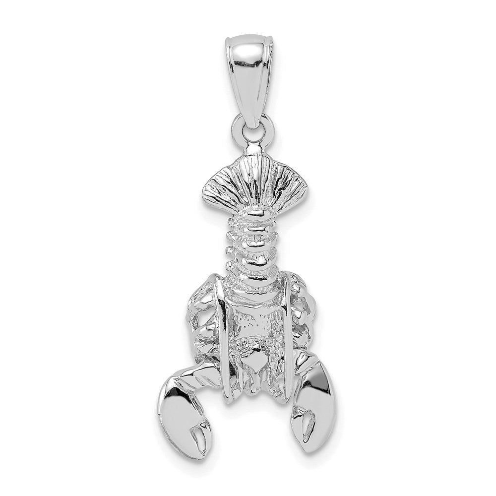 14k White Gold 12.8 mm  Moveable Lobster Charm (2.94 grams)