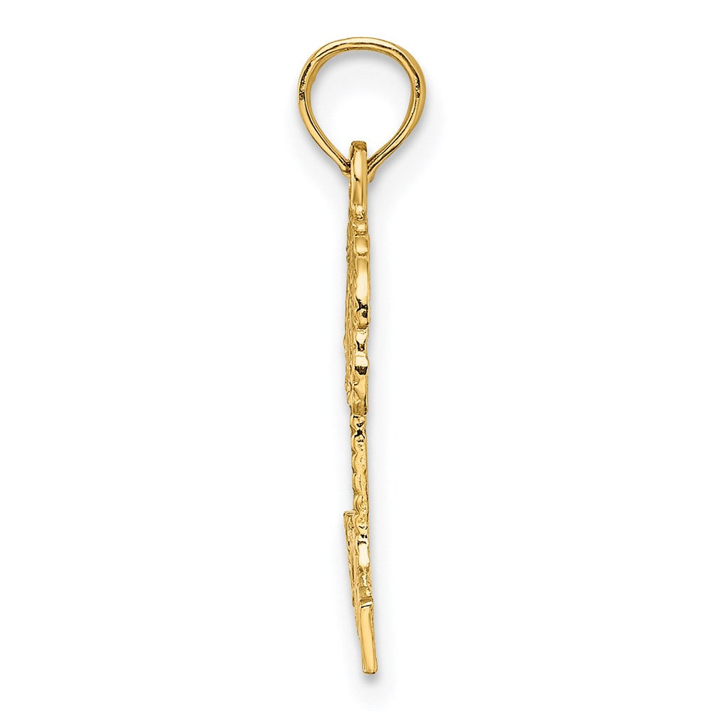 14k Yellow Gold 12.4 mm HAWAII Palm Tree Charm (0.72 grams)