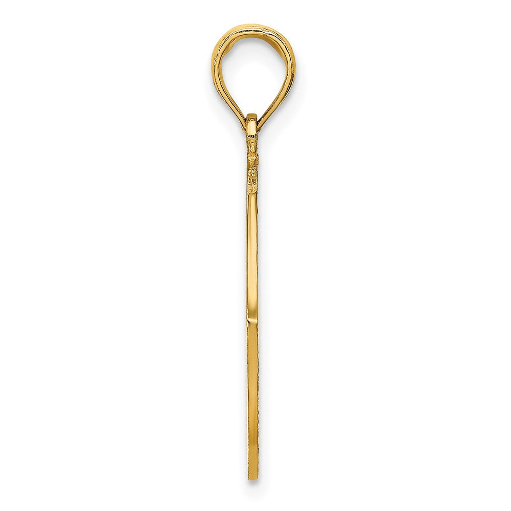 14k Yellow Gold 19.05 mm LONG BEACH ISLAND w/ Dolphins Charm (1.41 grams)