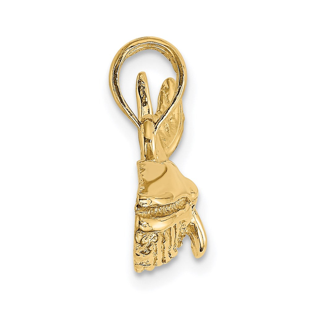 14k Yellow Gold 25.65 mm 2-D Humpback Whale Charm (2.43 grams)