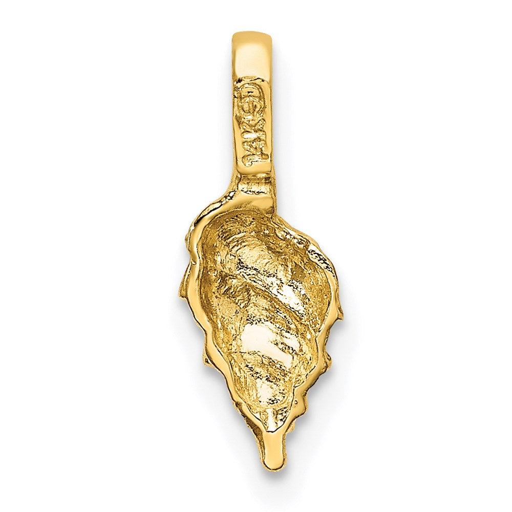 14k Yellow Gold 5.65 mm Mini Conch Shell Charm (0.44 grams)