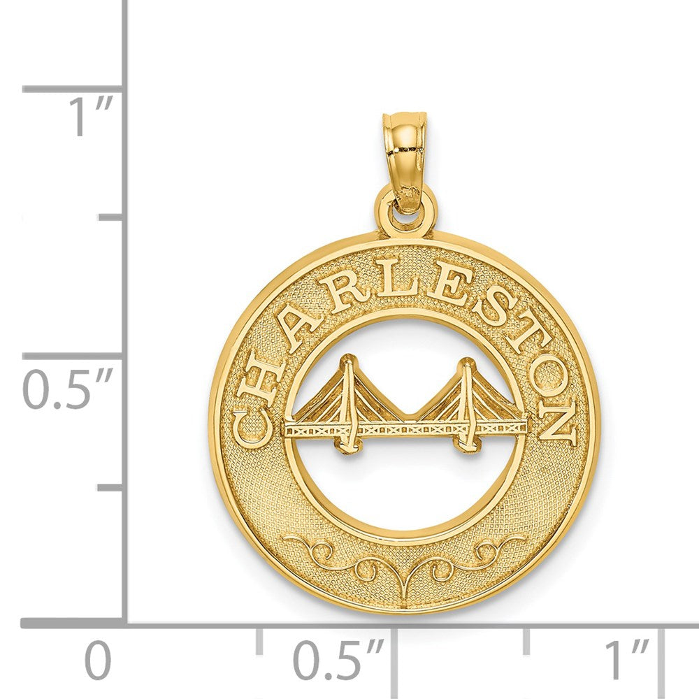14k Yellow Gold 19.6 mm CHARLESTON Bridge Charm (1.86 grams)