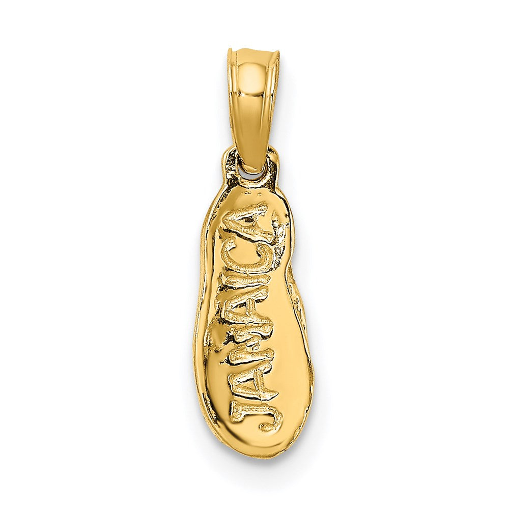 14k Yellow Gold 5 mm JAMAICA Flip-Flop Charm (0.58 grams)