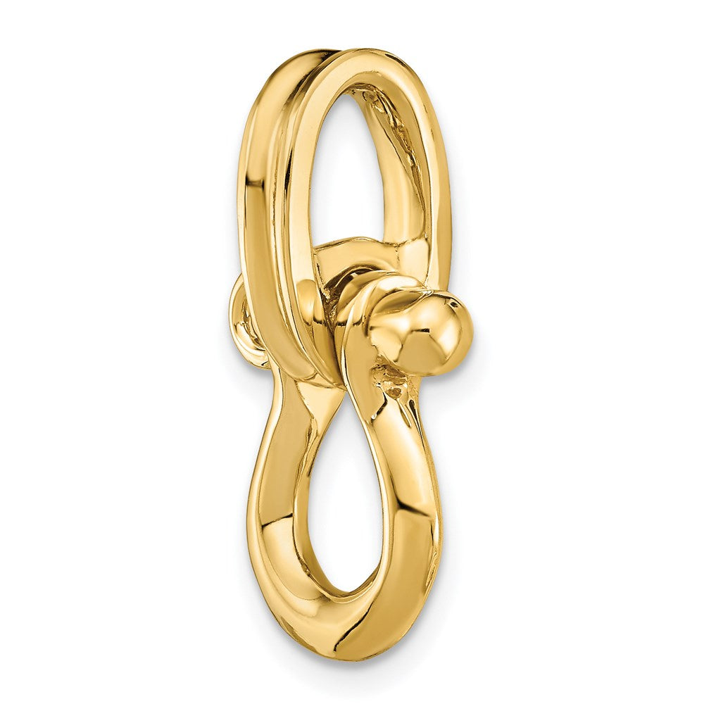 14k Yellow Gold 14.3 mm 3-D Medium Shackle Charm (4.81 grams)